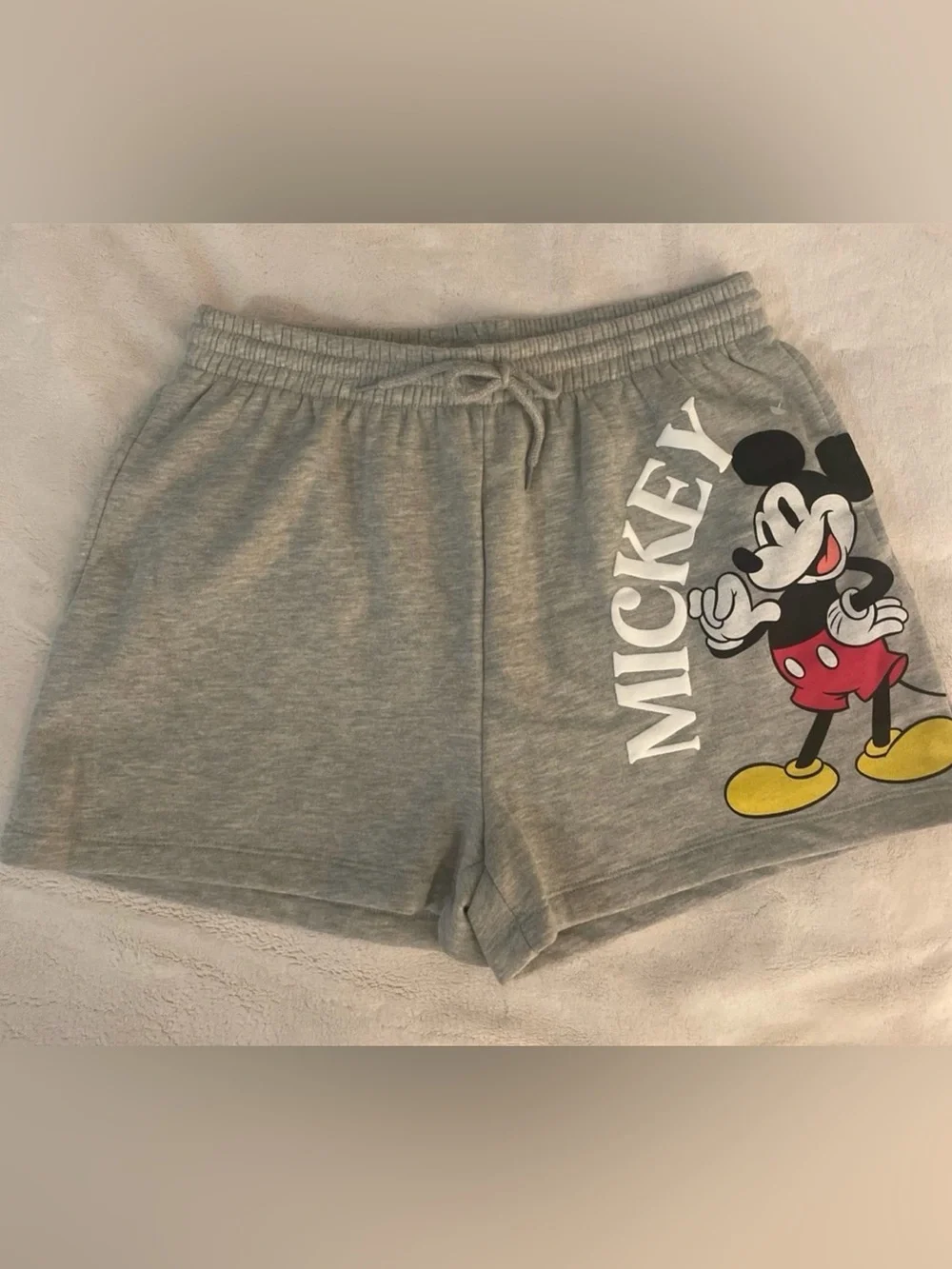 Gray Mickey Mouse Graphic Women’s lounge sleepwear Shorts Large NWOT